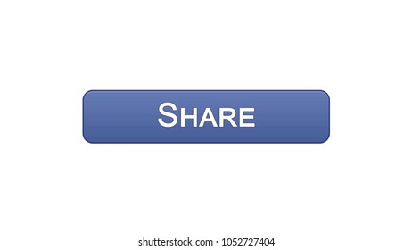 Share web interface button violet color, social network application, site design
