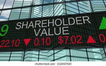 Shareholder Value Stock Market Equity Share Price Profit 3d Illustration