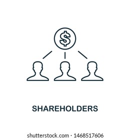 Shareholders Outline Icon Thin Line Element Stock Illustration ...