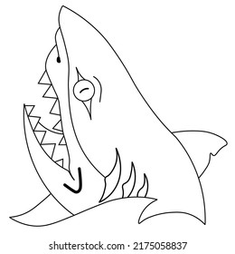 Shark Coming Out Of The Surface With Its Mouth Open Ideal For The Logo