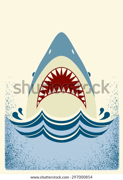 Shark Jaws Background Illustration Textraster のイラスト素材