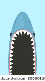 Shark With Open Mouth. Clipart Image