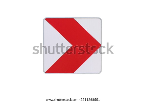 Sharp Curve Right Arrow Road Sign Stock Illustration 2211268551 ...