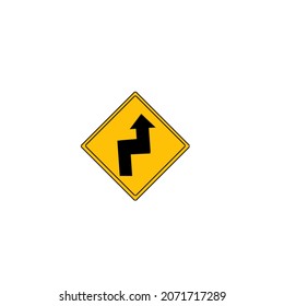 Sharp Turn Right Turn Sign Or Symbol