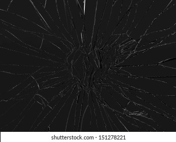 Shattered Glass: Broken Heart Shape. Love And Divorce