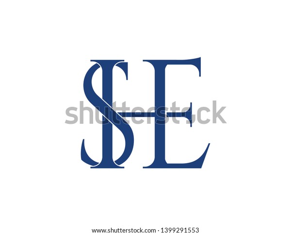 She Original Monogram Logo Design Stock Illustration 1399291553