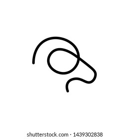 Sheep head logo illustration, on the white background