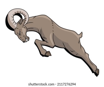 Sheep Horn Cartoon Illustration Design
