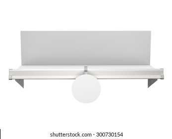 Shelf With Blank Single Round Wobbler From Front