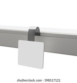 shelf with blank single square round wobbler