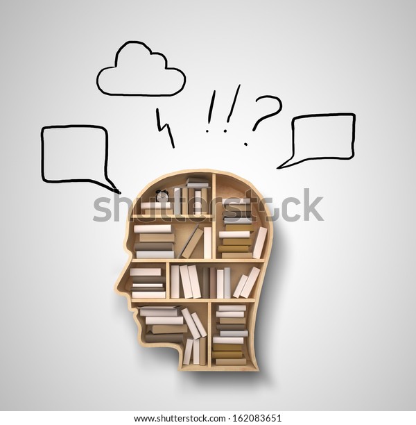 Shelf Form Head Speech Bubbles Stock Illustration 162083651