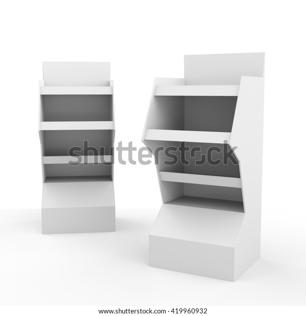 Shelf Mockup Template On White Stock Illustration 419960932