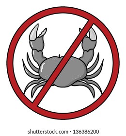 Shellfish Free Symbol; No Shellfish Icon; Food Allergy Icon