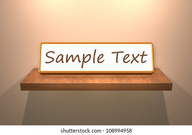 Shelves with empty frame