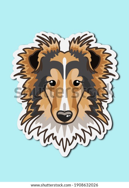 Shetland sheepdog\
sheltie dog car\
sticker