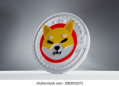 SHIB Shiba Inu Cryptocurrency Token Coin 3D Rendering