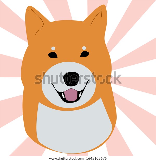 Shiba Inu Background Japanese Flag Stock Illustration 1645102675 ...