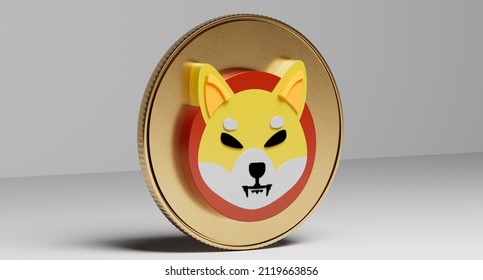 Shiba Inu Digital Crypto Currency Cyber Money 3D Illustration