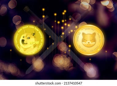 Shiba Inu VS Dogecoin. Shiba Inu Crypto Currency. Dogecoin Crypto Currency. Meme Coins. 