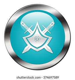 Shield Button Isolated Stock Illustration 374697589 | Shutterstock