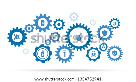 shield icon with a bug icon. From cyber security set