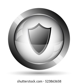 Shield Icon. Shield Website Button On White Background.
