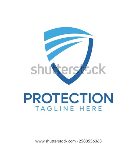 Shield logo with abstract design