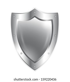 Shield On White Background Stock Illustration 159220436 | Shutterstock