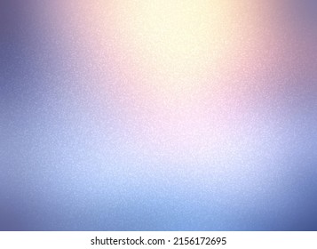 Shimmer Sanded Crystals On Winter Outdoor Glowing Empty Background. Frosted Glass Half Translucent Texture. Cold Rosy Shine On Blue Backdrop.