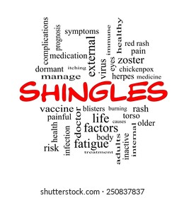 Shingles Word Cloud Concept Red Caps Stock Illustration 250837837 ...