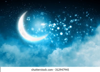 Moon Music Images, Stock Photos & Vectors | Shutterstock