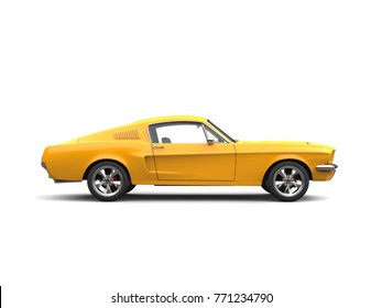 Side View Vintage Car Illustration