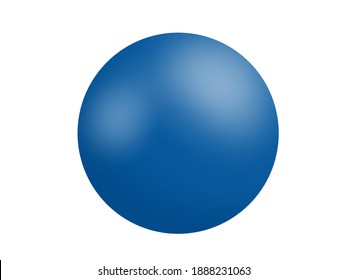 Shiny blue ball reflecting light on a white background.  The illustrations created on the tablet are used for graphics and icons work.