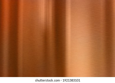 Shiny Brushed Copper Metallic Surface. Industry Background Mit Space For Text. Top View.