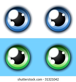 Shiny Cartoon Eye Collection Stock Illustration 31321042 | Shutterstock