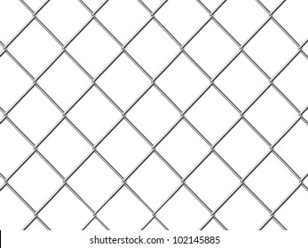 Shiny Chicken Wire Isolated On A White Background