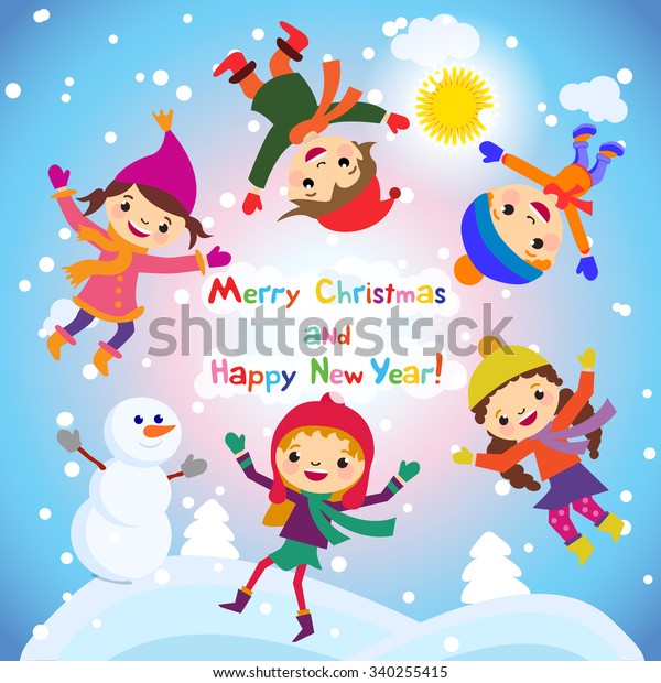 Shiny Christmas Background Funny Snowman Children Stock Illustration 340255415 Download hd wallpapers for free on unsplash. shutterstock