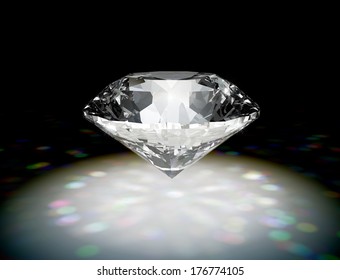 Shiny Diamond On A Black Background