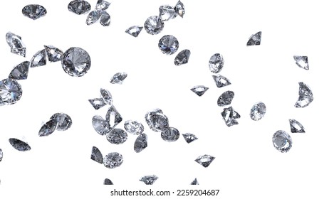 Diamantes brillantes sobre fondo