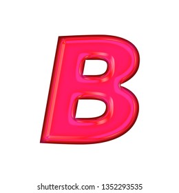 Glossy Pink Paint Letter B Uppercase Stock Illustration 582499438