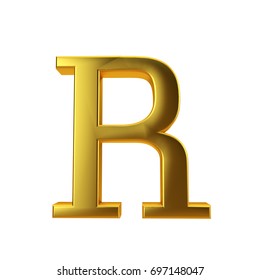 Shiny Gold Letter R On Plain Stock Illustration 697148047 | Shutterstock