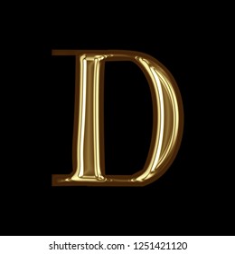 Golden Shining Metallic D Symbol Capital Stock Vector Royalty Free Shutterstock