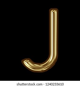 Shiny Gold Metal Letter J 3d Stock Illustration 1240233610 | Shutterstock