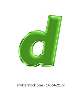 Shiny Green Metallic Letter D Lowercase Stock Illustration 1456462172 ...