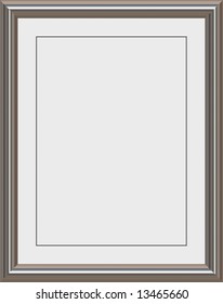 Shiny Metal Frame With White Matte For Certificates, Awards Or Photos