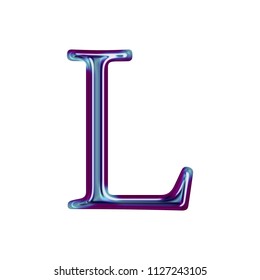 Shiny Metallic Blue Purple Color Letter Stock Illustration 1127243105 ...