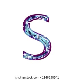 Shiny Metallic Blue Purple Color Letter Stock Illustration 1149250541 ...