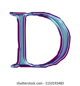Shiny Metallic Blue Purple Color Letter Stock Illustration 1153192483 ...