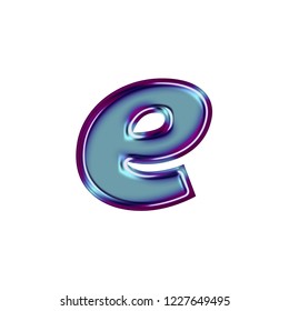 Shiny Metallic Blue Purple Color Letter Stock Illustration 1227649495 ...