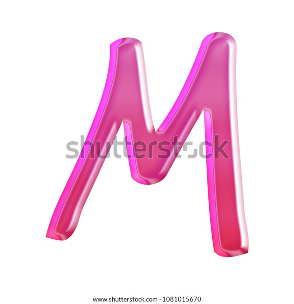 Shiny Pink Glass Letter M 3d Stock Illustration 1081015670 | Shutterstock